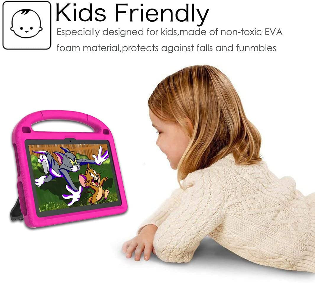 Fire HD 10 & Fire HD 10 plus Tablet Case for Kids(11Th Generation, 2021 Release) -  Lightweight Shockproof Kid-Proof Cover with Stand for Kindle Fire HD 10 Kids Tablet & Kids Pro Tablet - Pink