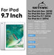 for Ipad 6Th/5Th Generation Case 9.7 Inch, Full-Body Shockproof Heavy Duty Protective Case with Screen Protector, Rotating Stand/Hand/Shoulder Strap for Ipad Air 2/ Pro 9.7, Black