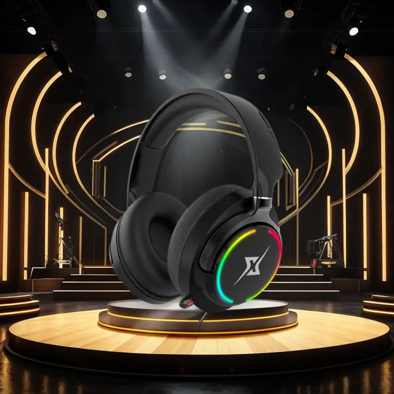 Targeal Gaming Headset with Microphone for PC, PS4, PS5, Switch, Xbox One, Xbox Series X|S - 3.5Mm Jack Gamer Headphone with Noise Canceling Mic-907 Black Audio Cable
