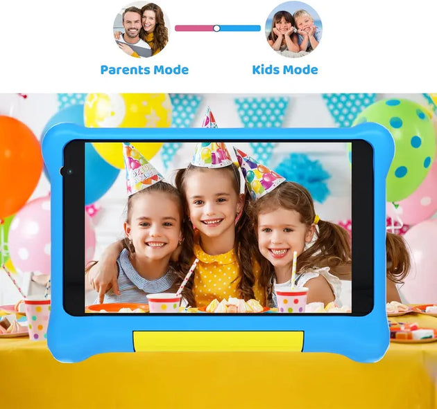 Aeezo 7 Inch Tablet with Drop-Proof Case, Wifi,2Gb+32Gb up to 128GB, Parental Control Mode, Dual Camera, Google Services, 1-Year Warranty