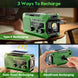 10000Mah Emergency Hand Crank Radio with LED Flashlight, AM/FM NOAA Portable Weather Alert Radio, Solar Powered Radio with Phone Charger, USB Charged, Headphone Jack, SOS Alarm, Compass for Outdoors Audio Button Rechargeable Mobile
