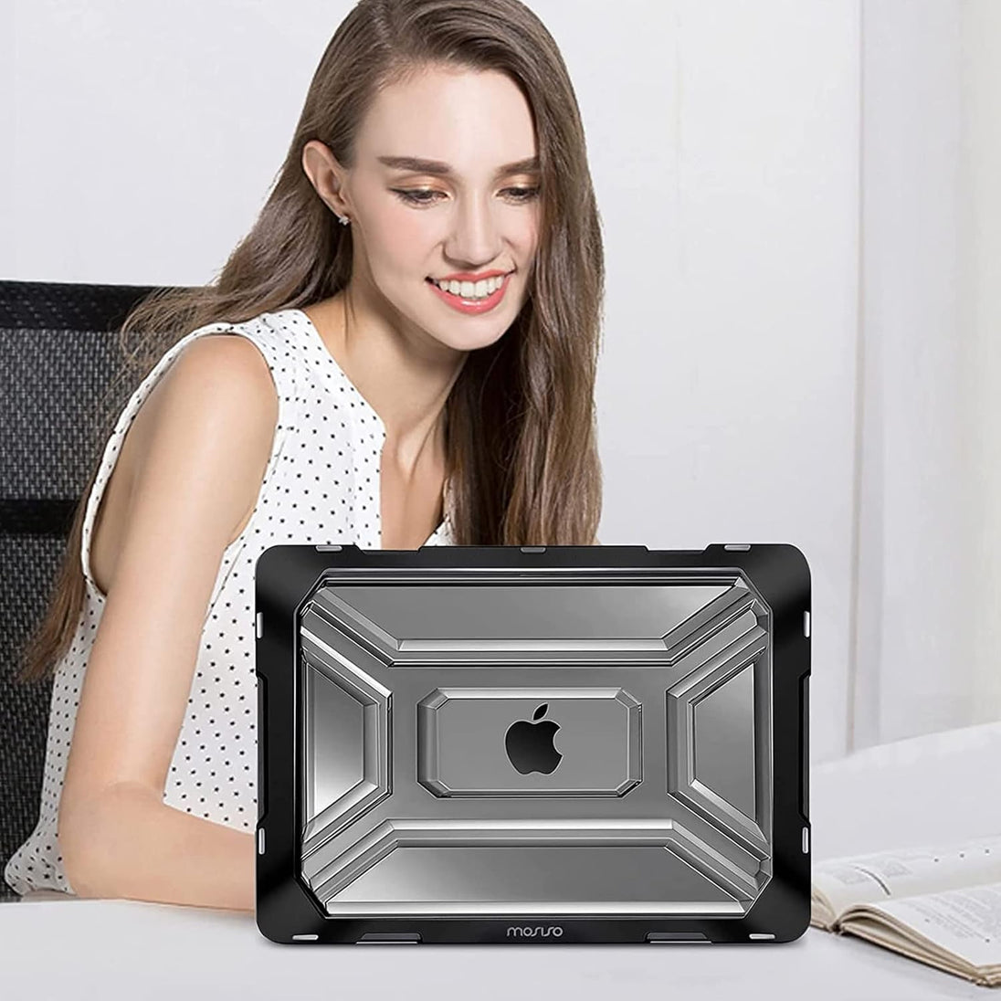 Compatible with Macbook Pro 13 Inch Case M2 2025 2024 2023 2022 2021 2020 A2338 M1 A2289 A2251 with Touch Bar, Heavy Duty Plastic Hard Shell Case with TPU Bumper&Keyboard Cover, Black