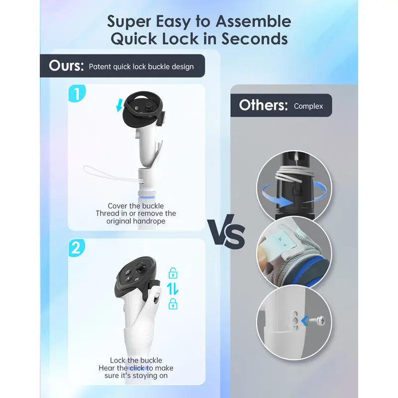 Maeckervr Multipurpose 3-In-1 Extended Handles for Meta Quest 3