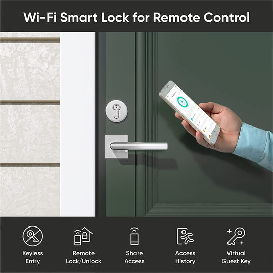 Lock & Video Doorbell W/Chime Bundle, Wi-Fi & Bluetooth Enabled Smart Lock W/Companion Wired IP65 Video Doorbell, 3:4 Head-To-Toe 1080P HD, Wireless & Keyless Unlock, 2-Way Audio, Night Vision