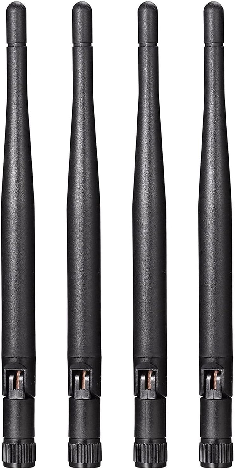 Dual Band Wifi Antenna 2.4Ghz 5Ghz 5.8Ghz 3Dbi RP-SMA Male Antenna Replacement (4-Pack) for Wifi Router Wireless Network Card USB Adapter Security IP Camera Video Surveillance Monitor