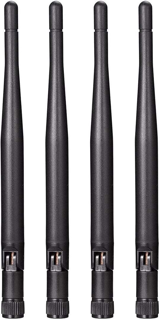 Dual Band Wifi Antenna 2.4Ghz 5Ghz 5.8Ghz 3Dbi RP-SMA Male Antenna Replacement (4-Pack) for Wifi Router Wireless Network Card USB Adapter Security IP Camera Video Surveillance Monitor