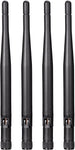 Dual Band Wifi Antenna 2.4Ghz 5Ghz 5.8Ghz 3Dbi RP-SMA Male Antenna Replacement (4-Pack) for Wifi Router Wireless Network Card USB Adapter Security IP Camera Video Surveillance Monitor