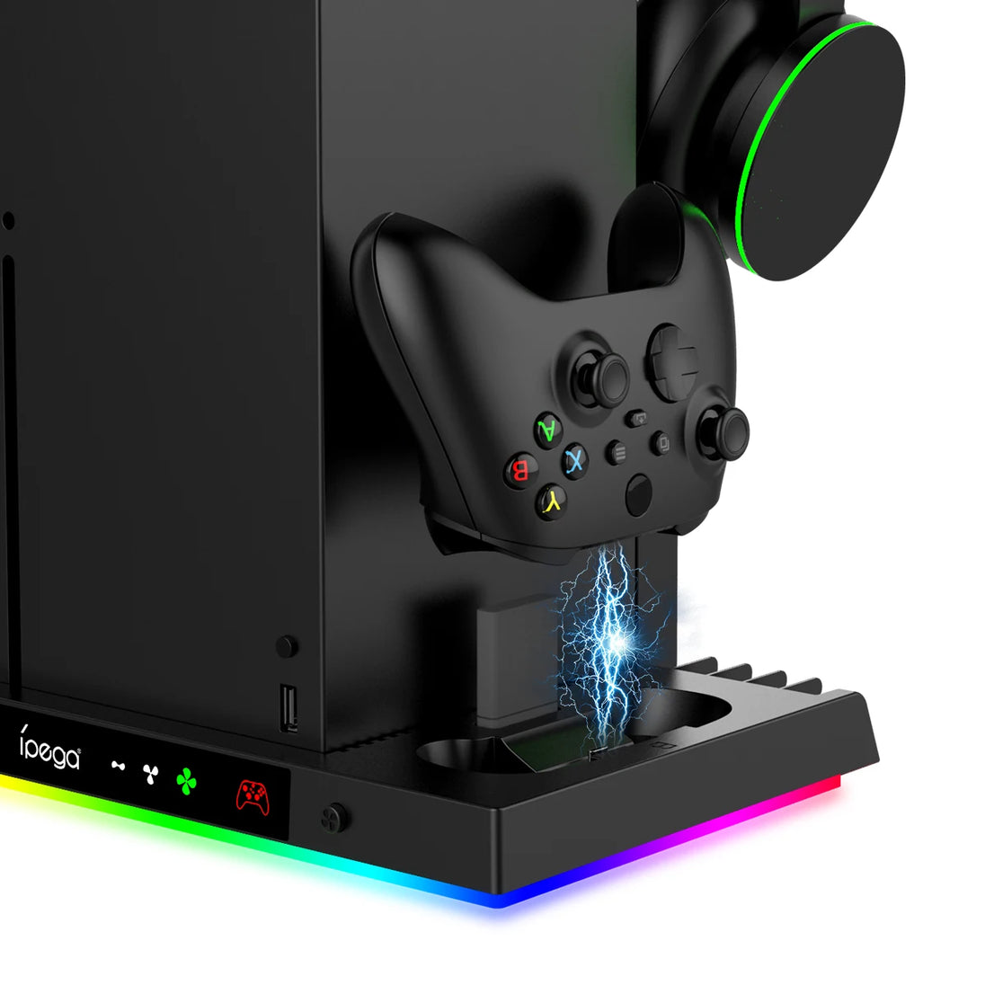 Elevate Your Gaming Experience with Our RGB Cooling Fan Stand & Charging Station for Xbox Series X! 🎮✨ 3 Cooling Levels & Sleek Storage Solution!