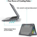 for Macbook Air 13 Inch Case 2020 2019 2018 A2337 M1 A2179 A1932, Heavy Duty Hard Shell Protective Cover with Fold Kickstand -Grey