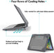for Macbook Air 13 Inch Case 2020 2019 2018 A2337 M1 A2179 A1932, Heavy Duty Hard Shell Protective Cover with Fold Kickstand -Grey