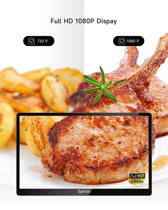 SYLVOX Kitchen TV, 15.6 Inch Small TV with Google System, Rotated & Foldable 1080P FHD Smart TV Support Google Assistant Wifi Bluetooth, under Cabinet TV for Kitchen, Bedroom, RV Camper