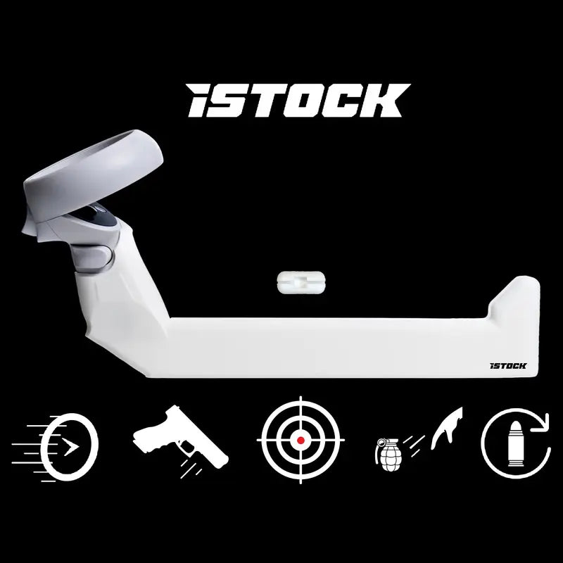 Istock VR Gunstock: Pixel-Precise Accuracy and Lightning-Fast Movements for Quest 2+3 - PSVR2 - Index