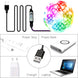 Bluetooth Wifi APP Controller LED Strip Lights RGB 5050 SMD Flexible Ribbon USB LED Light with Power Adapt Tape Diode