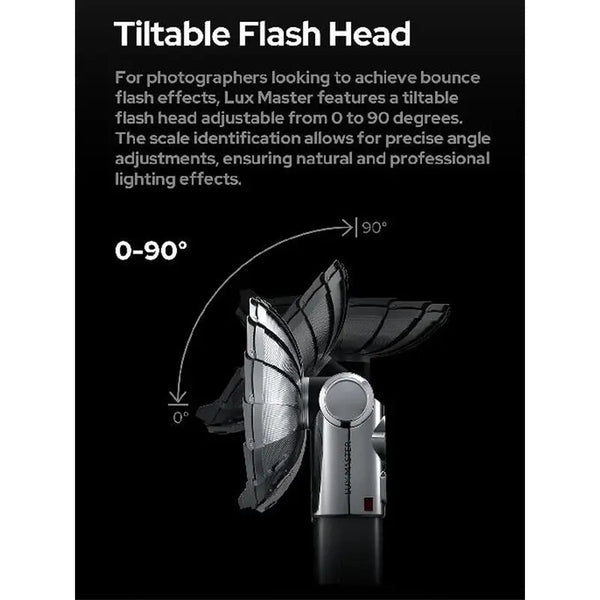 Godox Lux Master Retro TTL HSS Camera Flash,Efficient Color Touchscreen,Wireless Sync, Versatile Triggering Options,Tiltable Flash Head, Built in Battery,2.4G Wireless X System Compatible with Sony/Nikon/Canon/Fuji/Leica/Sigma/Panasonic