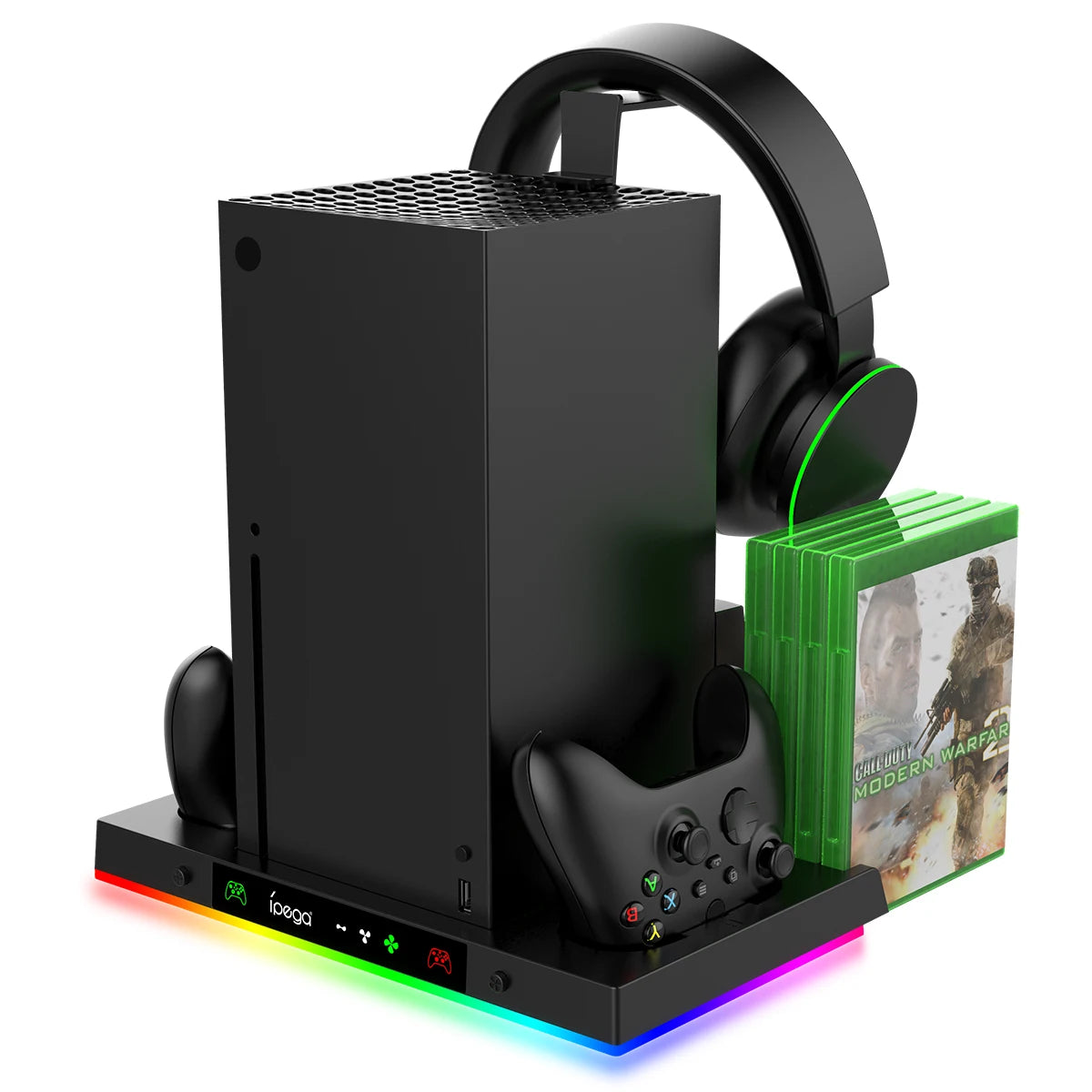 Elevate Your Gaming Experience with Our RGB Cooling Fan Stand & Charging Station for Xbox Series X! 🎮✨ 3 Cooling Levels & Sleek Storage Solution!