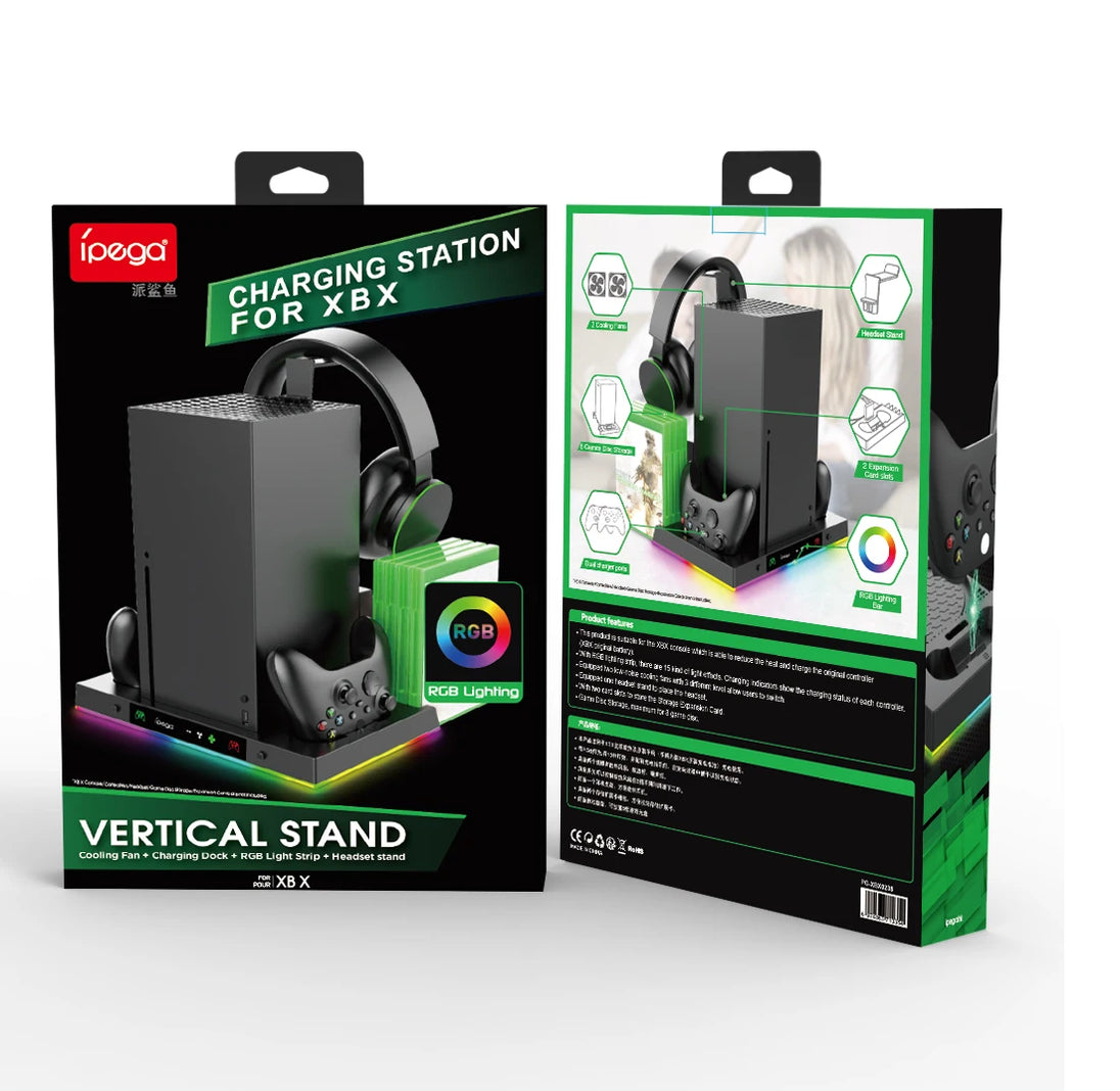 Elevate Your Gaming Experience with Our RGB Cooling Fan Stand & Charging Station for Xbox Series X! 🎮✨ 3 Cooling Levels & Sleek Storage Solution!