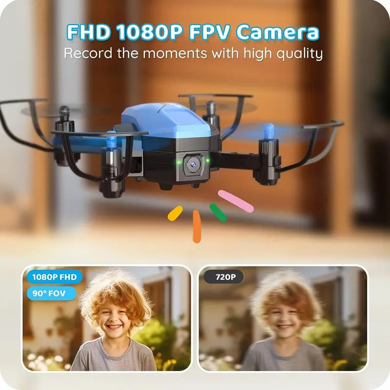 ATTOP Mini Drone with 1080P HD Camera for Beginners, Foldable FPV Drone for Beginners RC Quadcopter, Voice Control, 3 Speed Modes, Gravity Control, Altitude Hold, 2 Batteries, Toys Gifts for Beginners