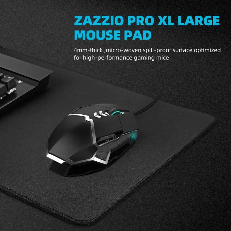 Large Gaming Mouse Pad, Large Extension with Stitched Edges, Premium Textured Waterproof with Non-Slip Rubber Bottom, Suitable for Gamers Desktop Accessories Home Office