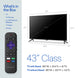 43” Class 4K UHD (2160P) LED Roku Smart Television HDR (100012584)