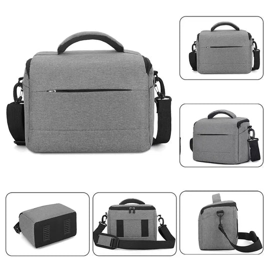 Solid Color Camera Bag, Portable Large Capacity Shoulder Bag for DSLR, AVCHD, NTSC, CCD, Lightweight Outdoor Photography Bag