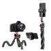 Portable Camera Tripod, Flexible Mini Camera Stand with Hidden Phone Clip, Universal Camera Accessories for Iphone 13 12 Pro Max XS Max X 8 Samsung Canon Nikon Sony Cameras, Music Festival (1 Count)