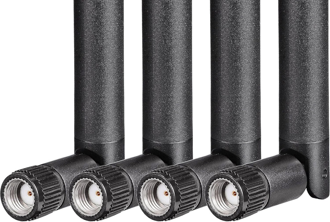 Dual Band Wifi Antenna 2.4Ghz 5Ghz 5.8Ghz 3Dbi RP-SMA Male Antenna Replacement (4-Pack) for Wifi Router Wireless Network Card USB Adapter Security IP Camera Video Surveillance Monitor