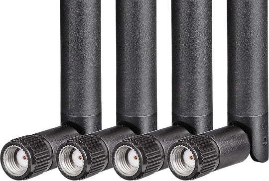 Dual Band Wifi Antenna 2.4Ghz 5Ghz 5.8Ghz 3Dbi RP-SMA Male Antenna Replacement (4-Pack) for Wifi Router Wireless Network Card USB Adapter Security IP Camera Video Surveillance Monitor