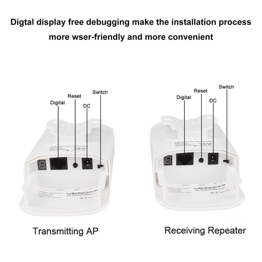 Outdoor Wifi Router 300Mbps Wireless Bridge 1KM Long Range 2.4G Wifi Repeater Extender Wi-Fi Signal Amplifier Access Point