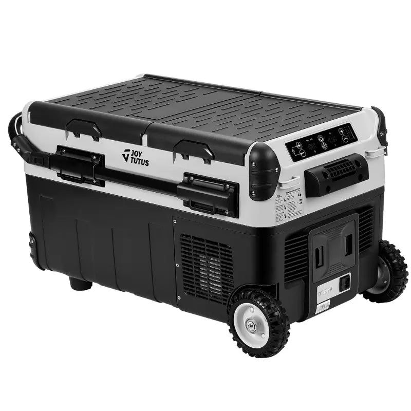 JOYTUTUS 12 Volt Refrigerator, 51 Quart (49L) Car Portable Refrigerator with Ice Cream Mode, Dual Zone & Dual System Electric Cooler Fridge, Camping Freezer for Truck
