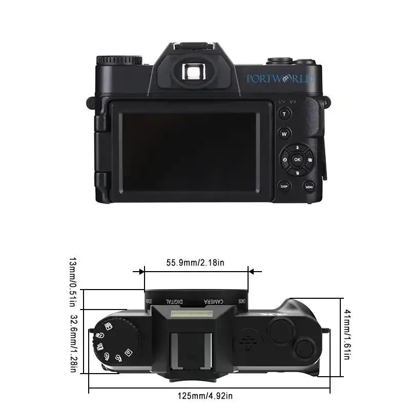 Autofocus Digital Camera for Photography & Video, 48MP 4K Vlogging Camera with 180° Flip Screen, Camera for Vlogging, Camera for Pictures, 3-Inch Compact Digital Cameras with 16X Digital Zoom, 32GB TF Card