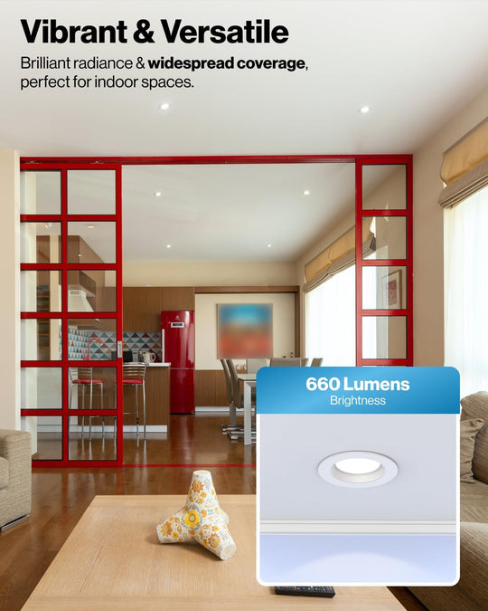 Sunco 4 Inch LED Recessed Lights, Retrofit Can Light for Ceiling, Baffle Trim, 660 LM, 11W (60W Equivalent), 5000K Daylight, Dimmable, Damp Rated ETL 4 Pack