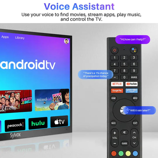 SYLVOX 43" Outdoor TV, 4K UHD Smart TV with Voice Assitant, Free Dowload Apps, Support Wifi Bluetooth, HDR, IP55 Waterproof TV Suitable for Partial Sun Area (Deck Pro Series)