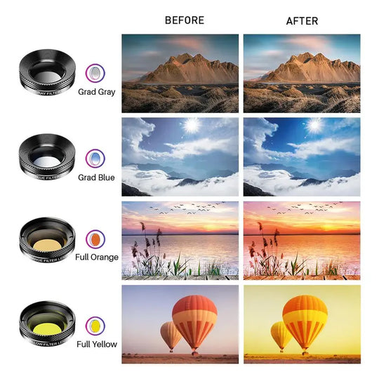 Durable Mobile Phone Camera Lens Set, Multifunctional Cellphone Lens, Universal Mobile Phone Photography Accessories, Easy Installation Phone Camera Lens Kit, Suitable for Most Smartphones