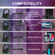 Targeal Gaming Headset with Microphone for PC, PS4, PS5, Switch, Xbox One, Xbox Series X|S - 3.5Mm Jack Gamer Headphone with Noise Canceling Mic-907 Black Audio Cable