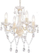 Mini Crystal Chandeliers Acrylic Beige Chandelier Lighting 4 Light Modern Hanging Light Fixtures