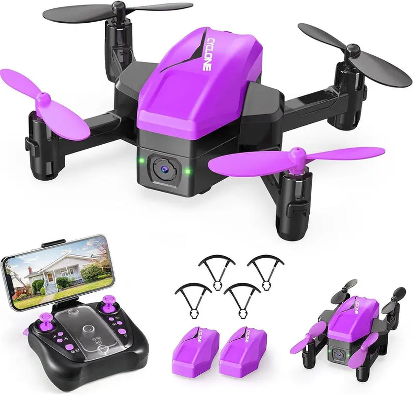ATTOP Mini Drone with 1080P HD Camera for Beginners, Foldable FPV Drone for Beginners RC Quadcopter, Voice Control, 3 Speed Modes, Gravity Control, Altitude Hold, 2 Batteries, Toys Gifts for Beginners