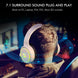 Targeal 2.4G Wireless Gaming Headset for PC, PS4, PS5, Switch, Mac,Mobile- Rotatable & Foldable Bluetooth V5.3 Headphone-20H Battery & RGB Light-Memory Ear Pads-Stretchable Noise Cancelling Audio
