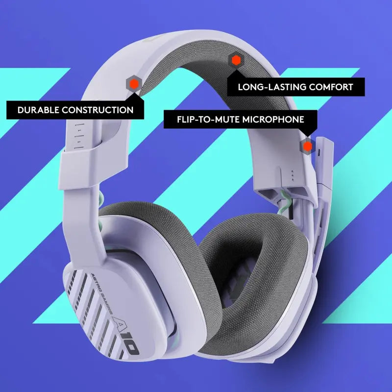 ASTRO Gaming A10 Gen 2 Headset for Playstation – White, Durable and Immersive Audio Experience Headphone Wired Adjustable Device Plastic Metal Electronic Earbud Game