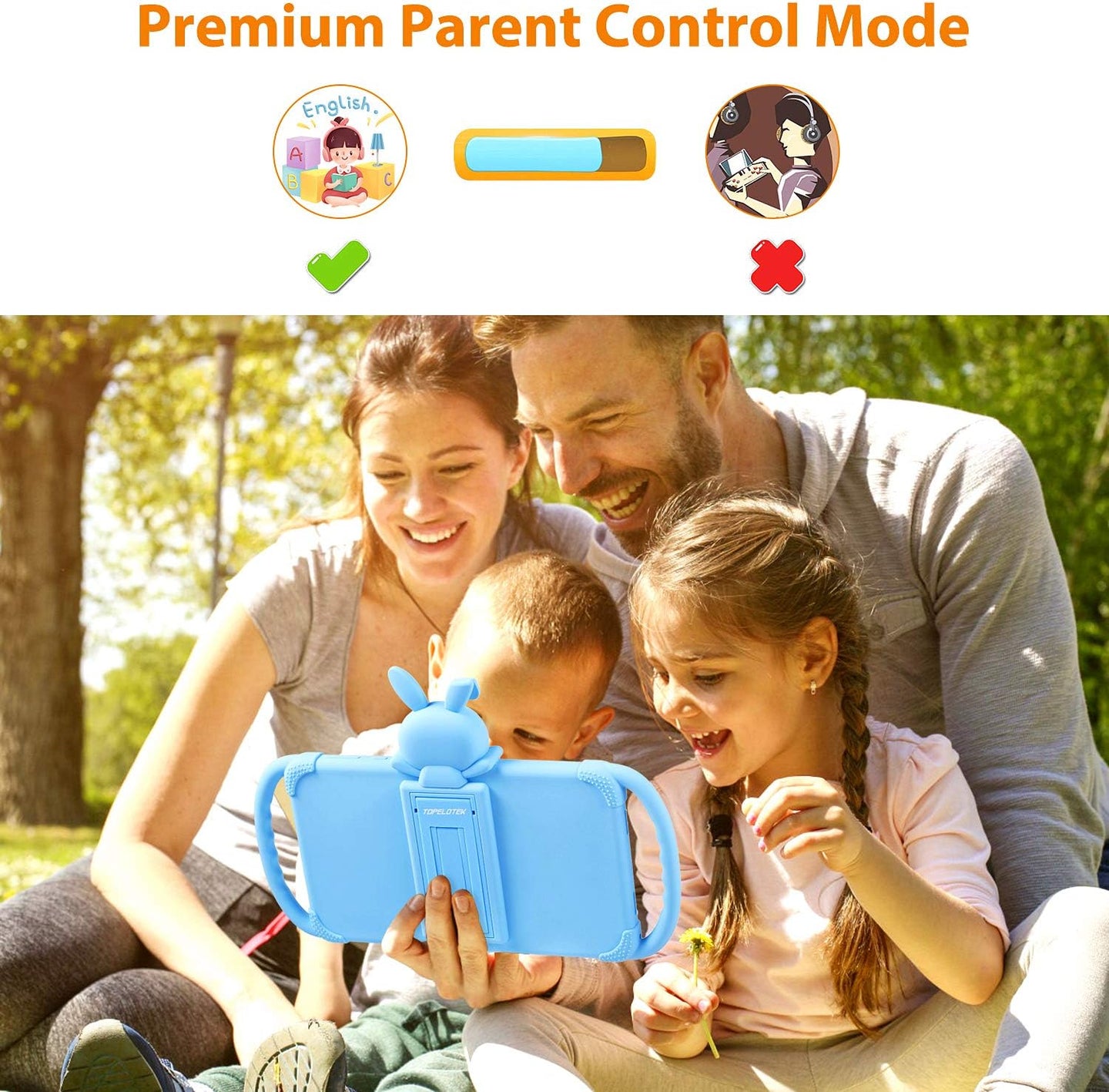 Kids Tablet 7 Inch Toddler Tablet Android Tablet for Kids 32GB Parent Control with Pre-Installed Educational APP Wifi Kids Edition Learning Tablet Kid-Proof Case (Light Blue)
