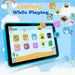10.1 Inch Kids Tablet, 64GB Storage Wifi Android 14 Tablet for Kids, HD Touch Screen, Parental Control, Learning Tablet with IWAWA Application, Children'S Tablet with Blue Case S1