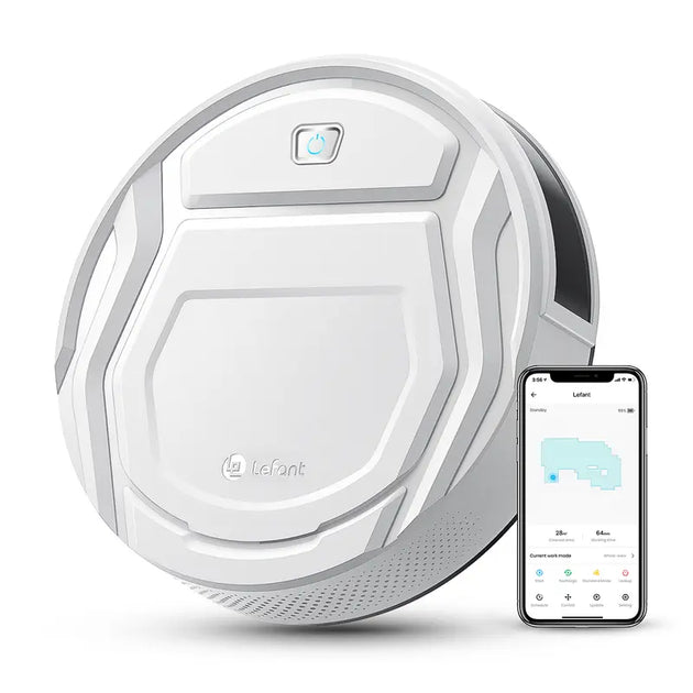 Lefant M210 Robotic Vacuum, Wifi/App/Alexa, Efficient Filtration System, Robot Vacuum Cleaner with Schedule, Self-Charging, Slim Design, Quiet, Perfect for Hard Floors, Pet Hair, Carpets
