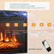 Electric Fireplace TV Stand, Electric Fireplace Mantel with 16-Color Led Lights, Adjustable Glass Shelves, Remote & Smart APP Control, TV Console for Living Room