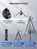 Progearx 73″ Camera Tripod, Professional Complete Tripod with 360°Fluid Head, QR Plate, Robust Aluminium Alloy Body, Carrying Bag, Video Tripod for Camera, DSLR, SLR, Canon, Nikon, Binoculars