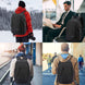 Anti-Theft Travel Laptop Backpack with USB Charging Port Lock,Water Resistant Slim Work Computer Bag for Men College Bookbags Fits 15.6 Inch Laptop