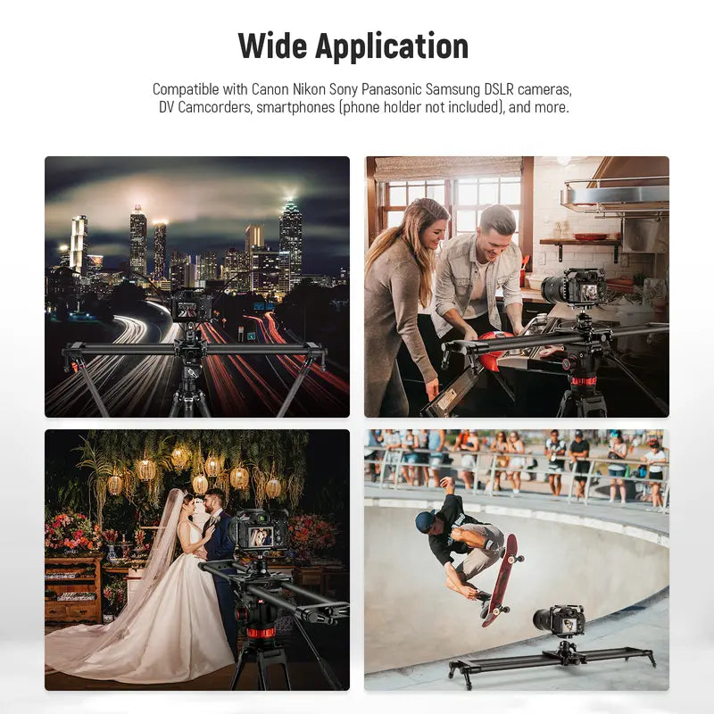NEEWER CS80CM 31.5In/80Cm Carbon Fiber Camera Slider