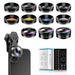 Durable Mobile Phone Camera Lens Set, Multifunctional Cellphone Lens, Universal Mobile Phone Photography Accessories, Easy Installation Phone Camera Lens Kit, Suitable for Most Smartphones