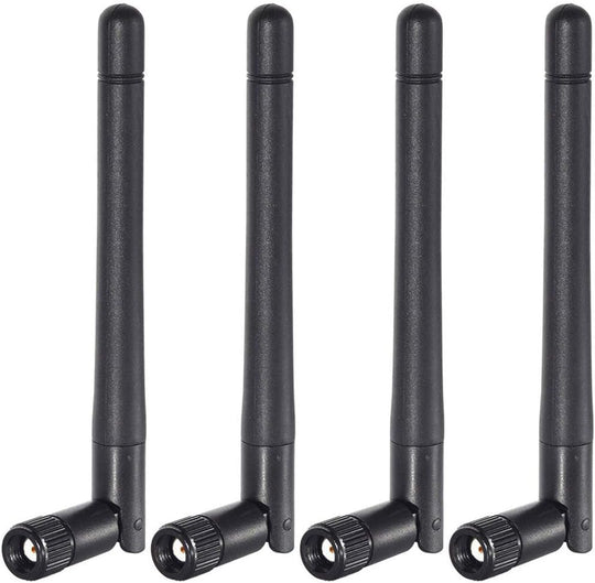 Dual Band Wifi 2.4Ghz 5Ghz 5.8Ghz 3Dbi MIMO RP-SMA Male Antenna (4-Pack) for Wifi Router Wireless Network Card USB Adapter Security IP Camera Video Surveillance Monitor