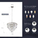 5 Lights Crystal Modern Nickel Chandeliers Pendant Ceiling Light 4-Tier Chandelier Lighting for Dining Room Living Room Bedroom Entryway