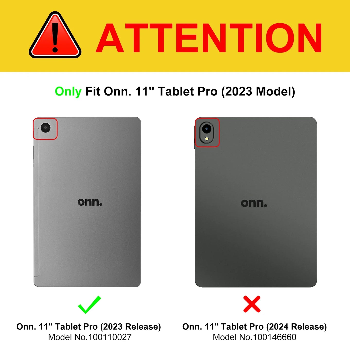 Case for Onn. 11" Tablet Pro (2023 Model No.100110027) - Folio Multi-Angle Viewing Tablet Cover for Onn. 11 Inch Tablet, Black