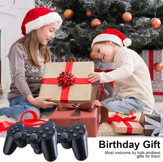 4K Wireless Retro Game Console - Retro Play Game Stick,Nostalgia Stick Game,40+ Classic Emulators,4K HDMI Output,Plug and Play Video Game Stick Built in 40000+ Games with 2.4G Wireless Controllers(128G)